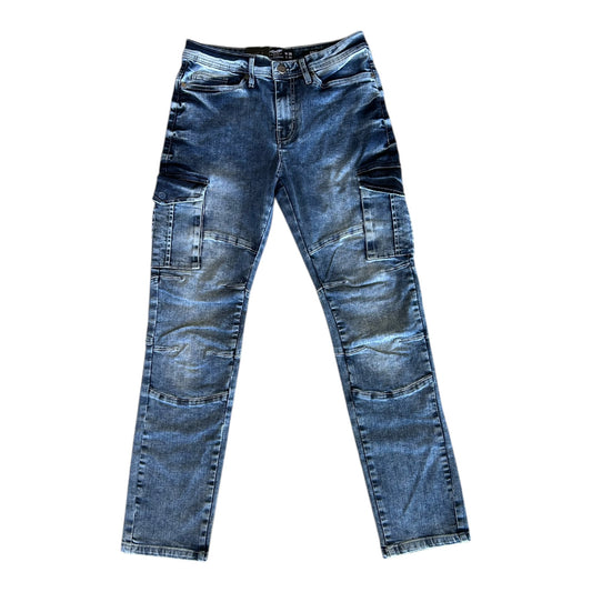 MATRIX JEANS, CARGO - BLEU