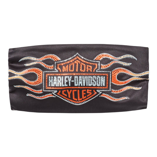 VINTAGE FLAMES HEADBAND - BLACK