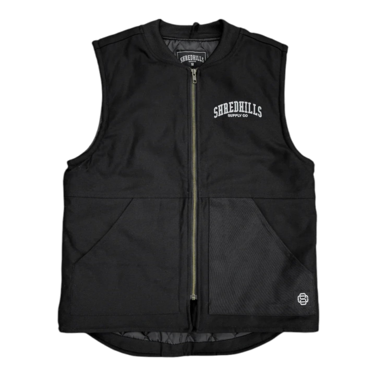 BLACK DENIM SLVLS VEST