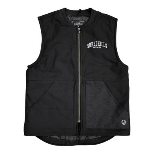 BLACK DENIM SLVLS VEST