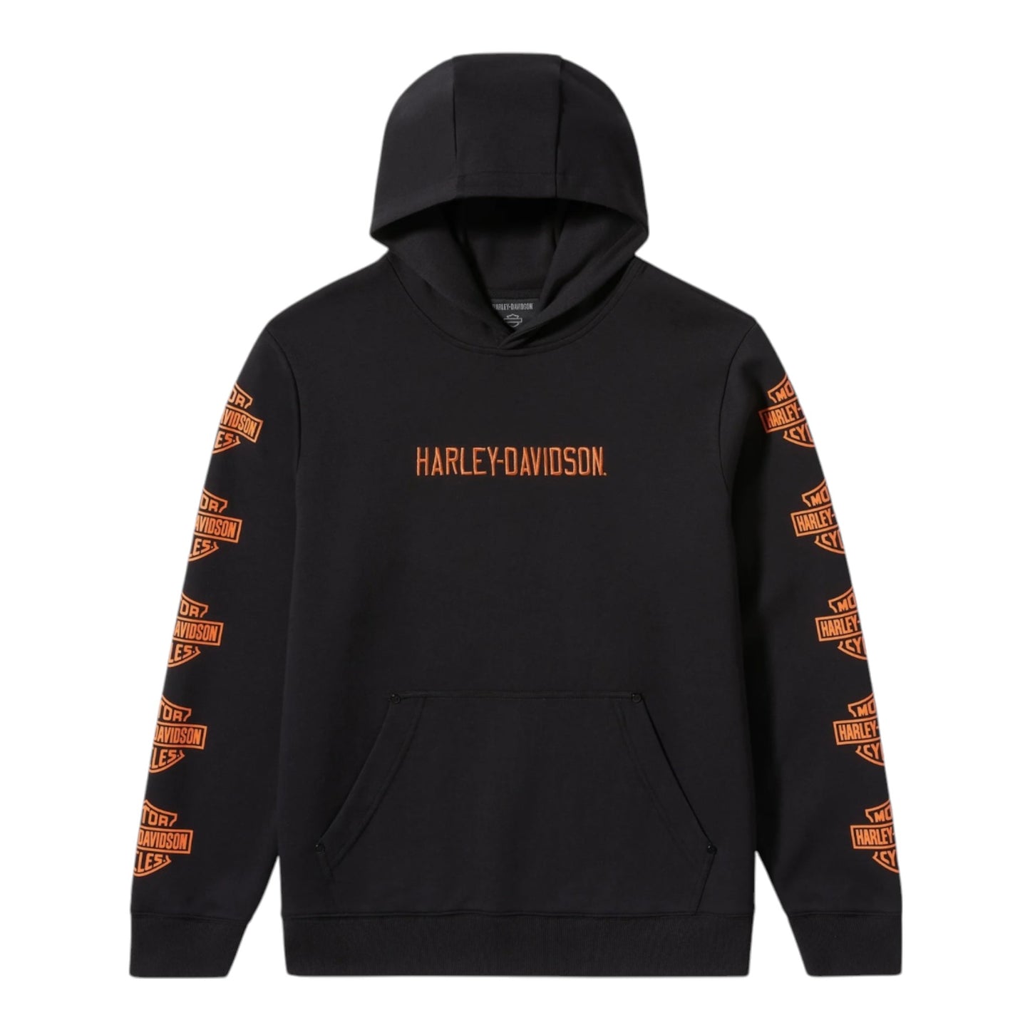 ESSENTIAL BAR & SHIELD PULLOVER HOODIE - HARLEY BLACK