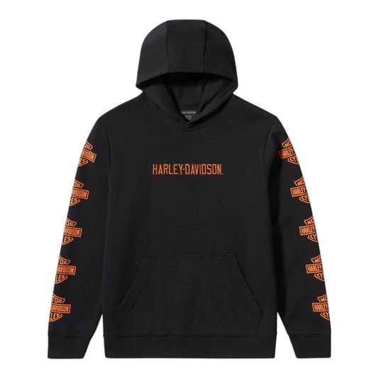 ESSENTIAL BAR & SHIELD PULLOVER HOODIE - HARLEY BLACK