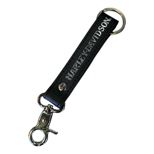 HD KEYCHAIN SKULL BLACK VINYL STRAP