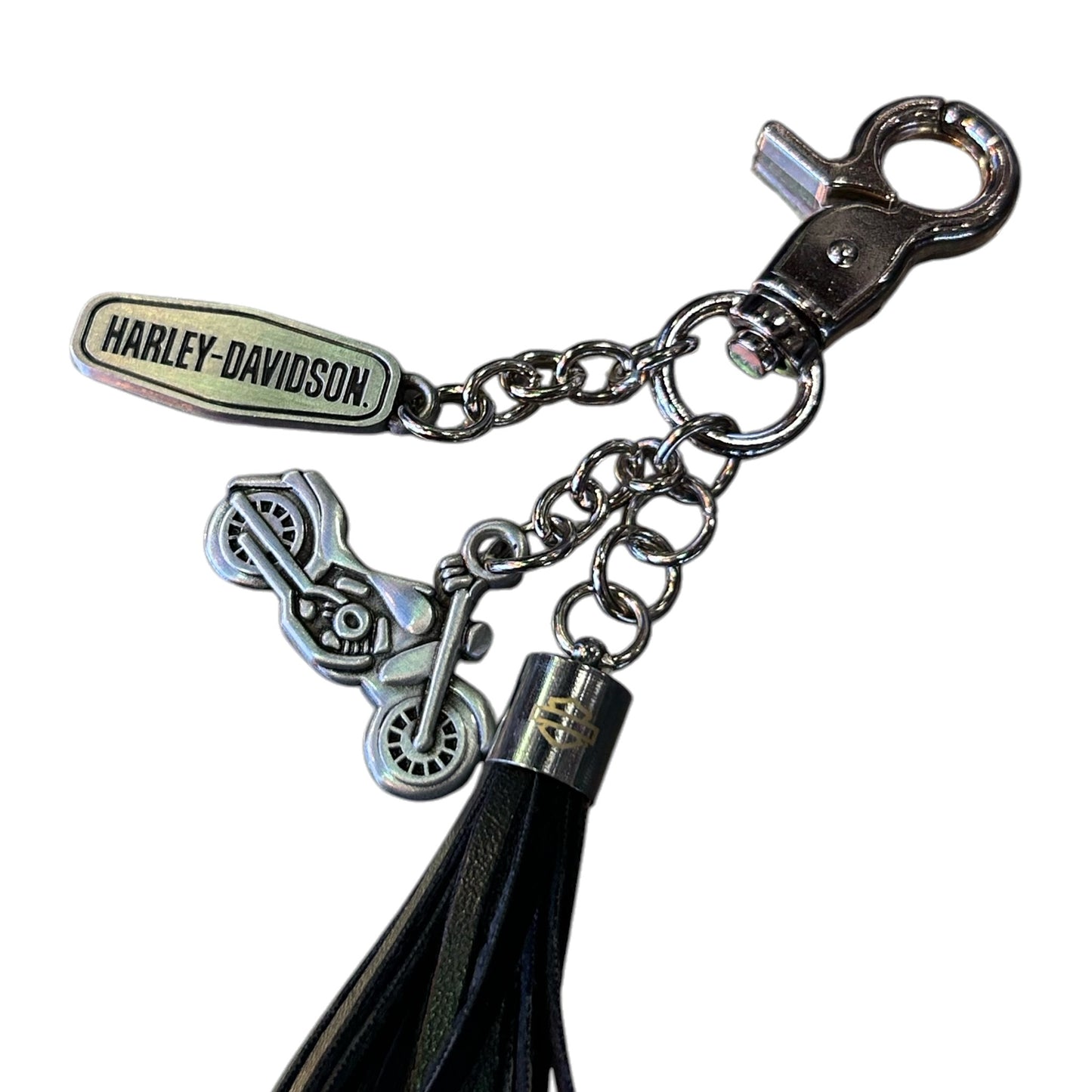 HD KEYCHAIN BLACK TASSEL W/CHARMS