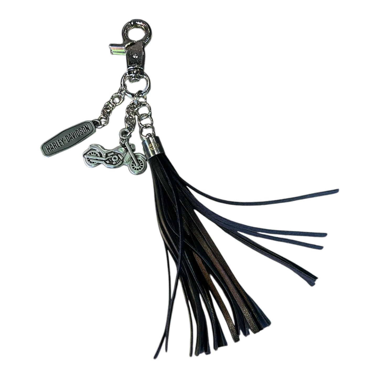 HD KEYCHAIN BLACK TASSEL W/CHARMS
