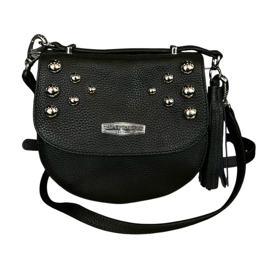 HEAVY METAL FLAPPED CROSSBODY - BLACK