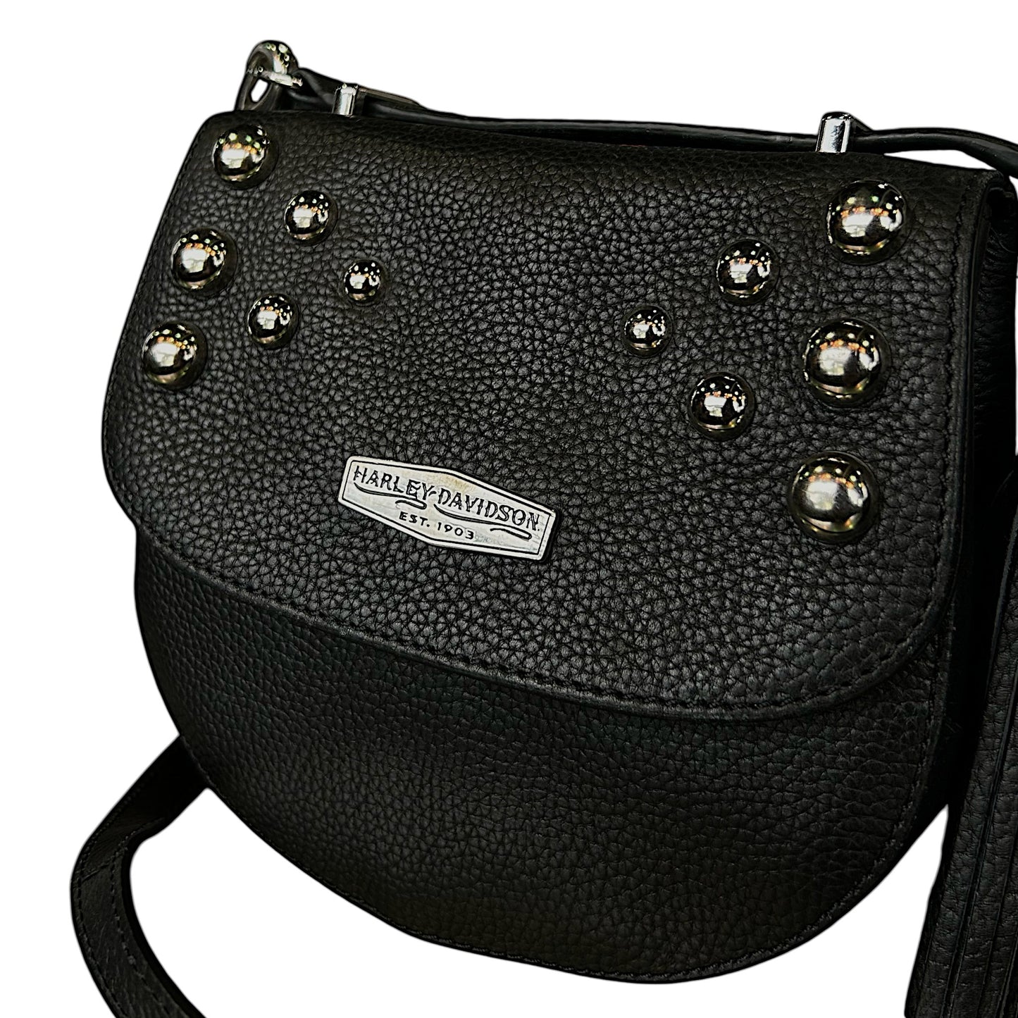 HEAVY METAL FLAPPED CROSSBODY - BLACK