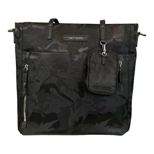 SILKY CAMO TOTE - BLACK