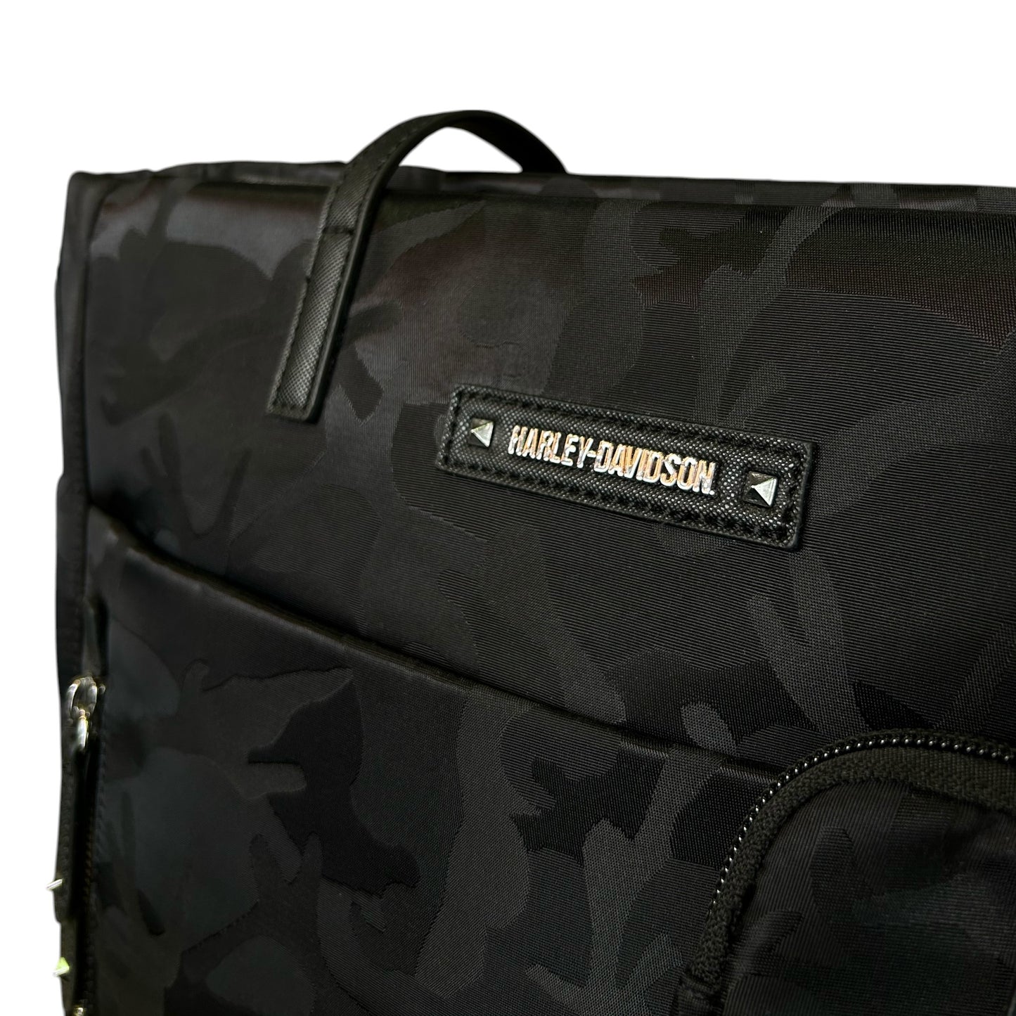 SILKY CAMO TOTE - BLACK