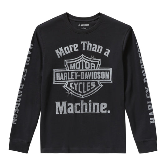MORE THAN A MACHINE LONG SLEEVE TEE - BLACK