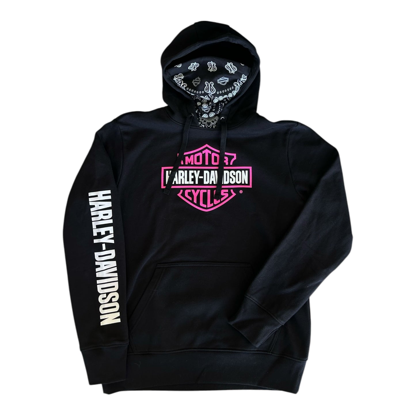 HD BANDANA B&S HOODIE - BLACK/PINK