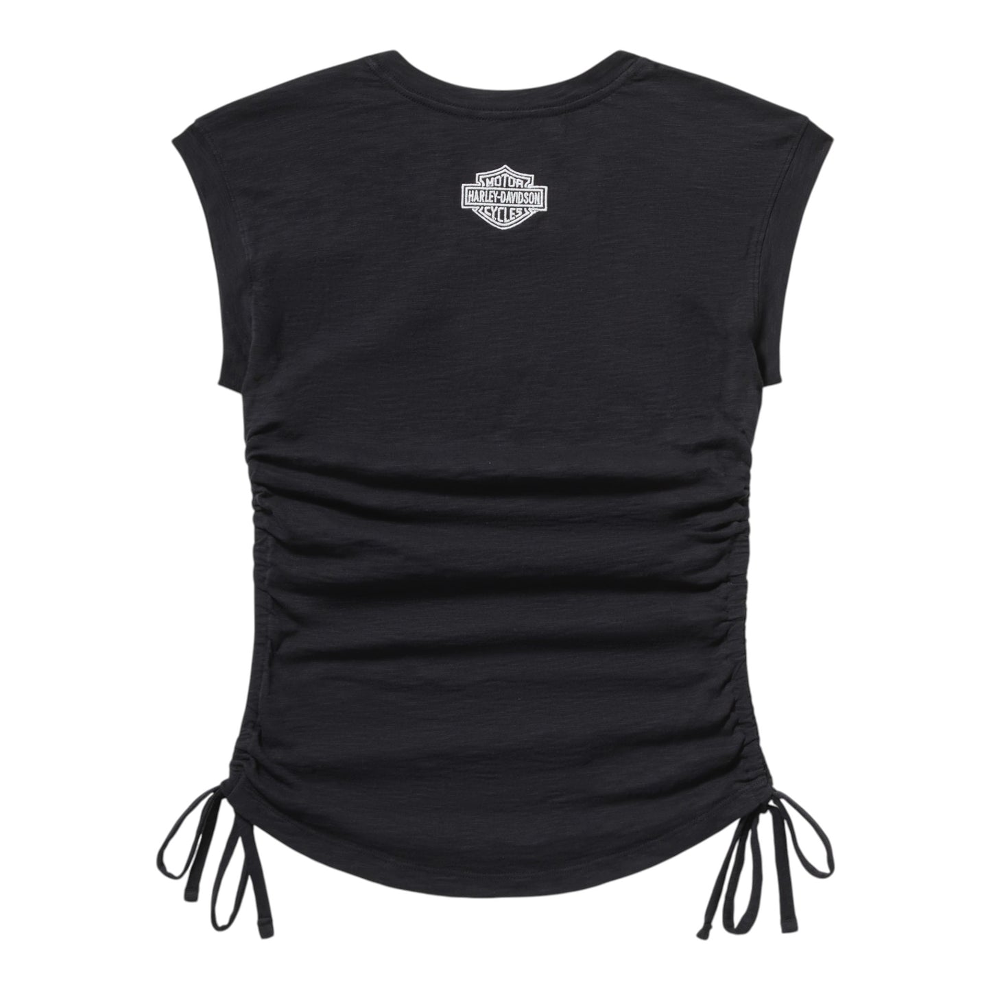 ESSENTIAL RUCHED TOP - BLACK