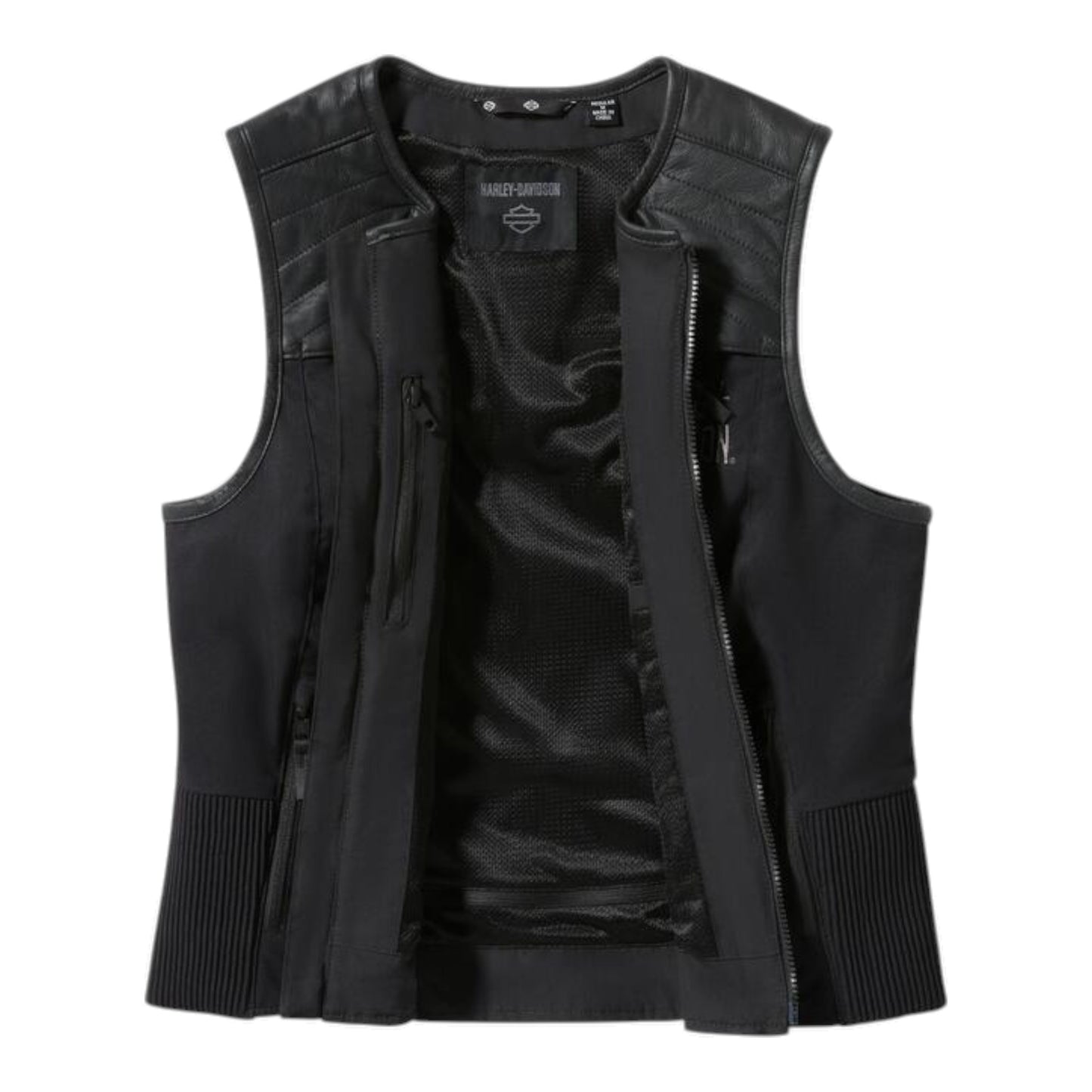 H-D LONG HAUL UTILITY VEST - BLACK