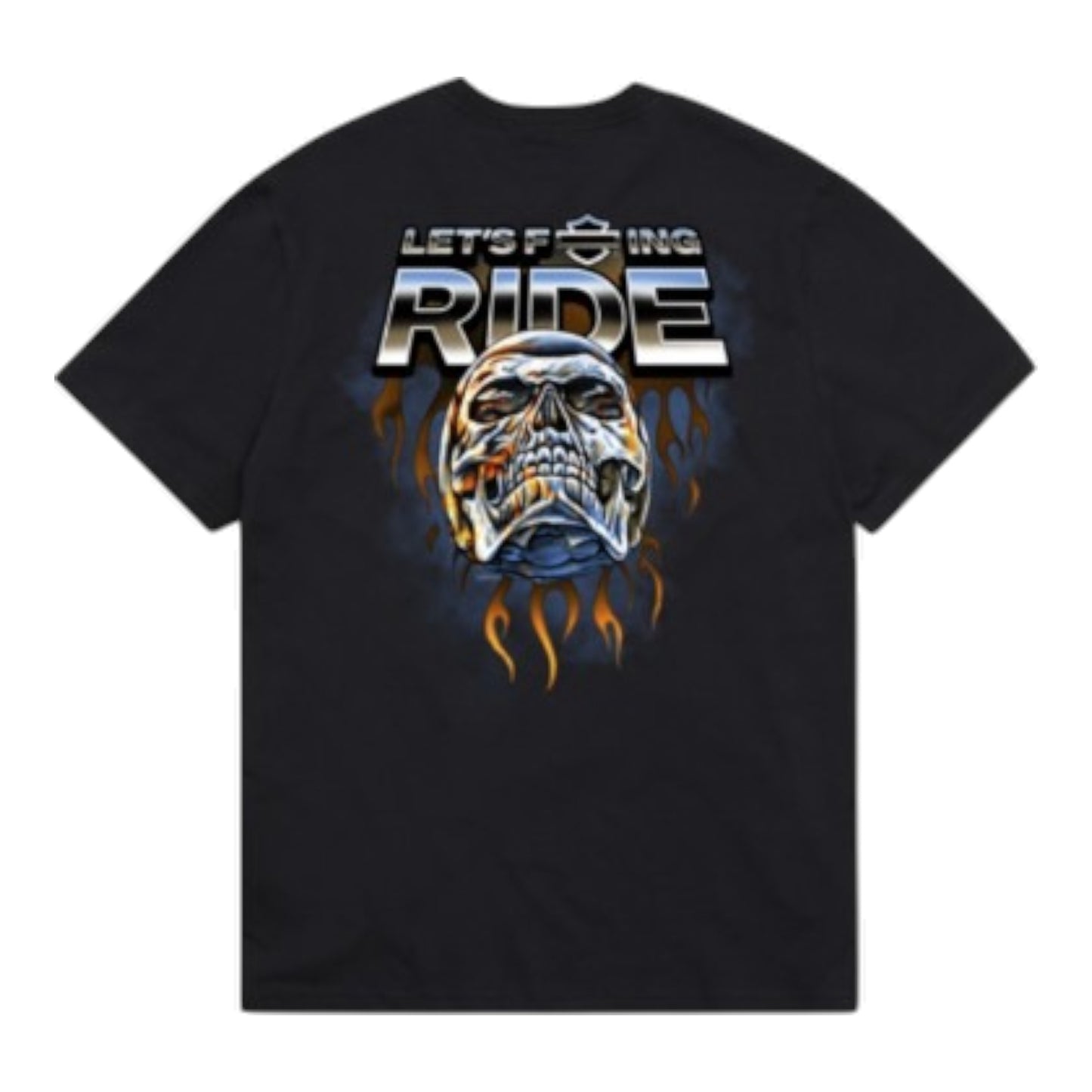 LET'S FUCKING RIDE CHROME LOGO SHIRT