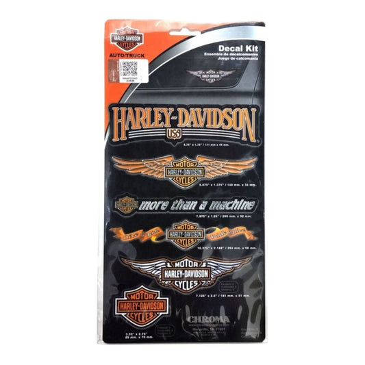 H-D 8PCS B&S BANNER DECAL