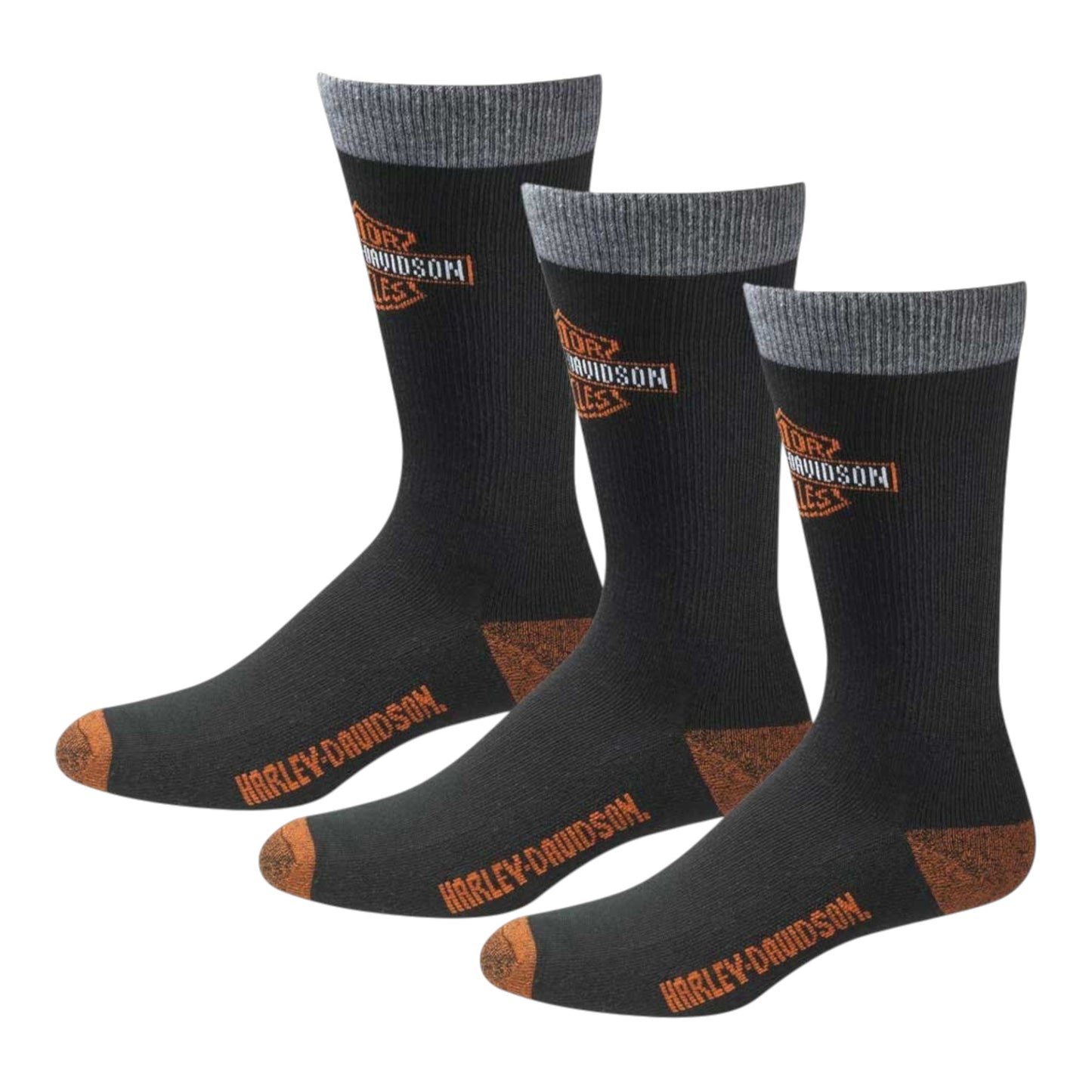 3 PK RIDER MID CALF BLACK SOCKS