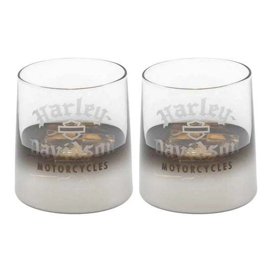 SILVER OMBRE ROCKS GLASS SET