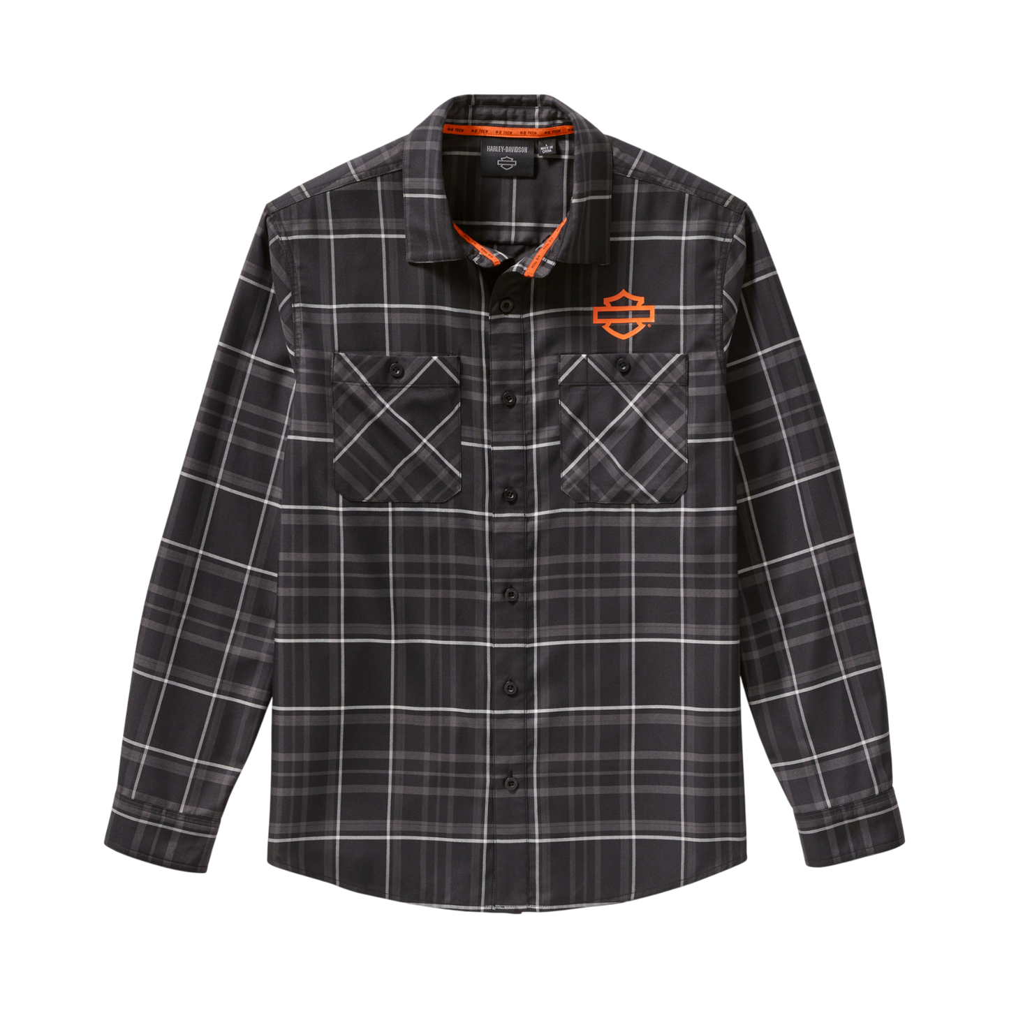 H-D TECH COOLMAX LONG SLEEVE PLAID SHIRT