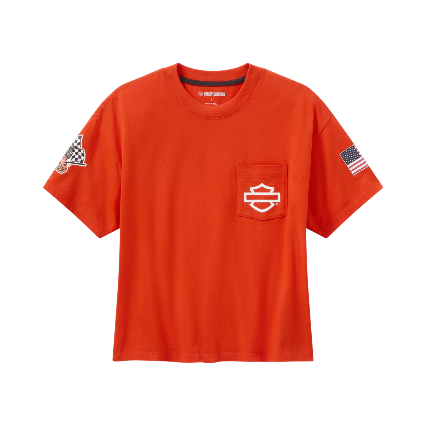 FACTORY RACING FANWEAR BOXY POCKET TEE - ORANGE