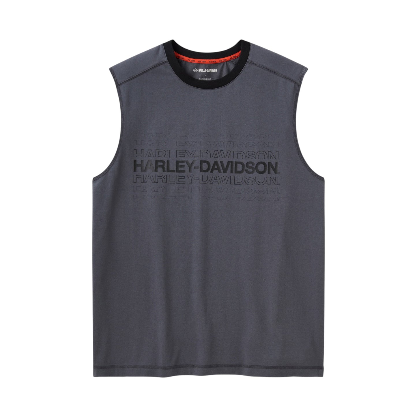 H-D TECH COOLMAX TANK - COLORBLOCK - ASPHALT GREY