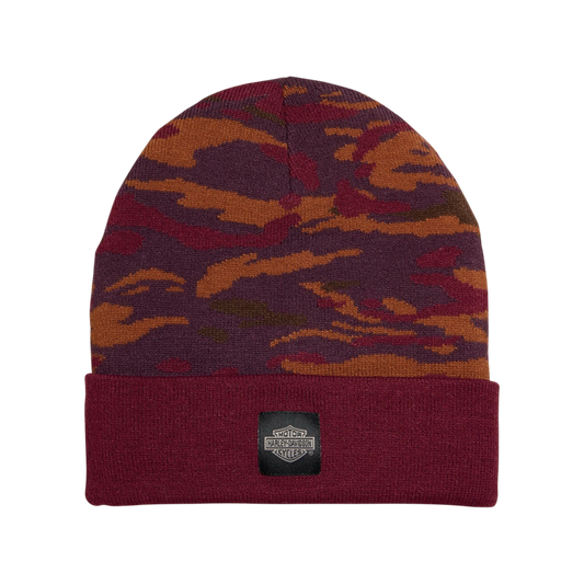 HARLEY FOREVER CAMO BEANIE - RED