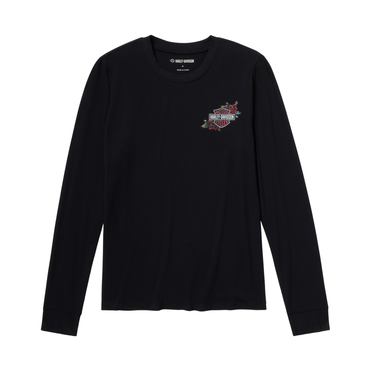 SERPENT ROSE BLING TOP - BLACK