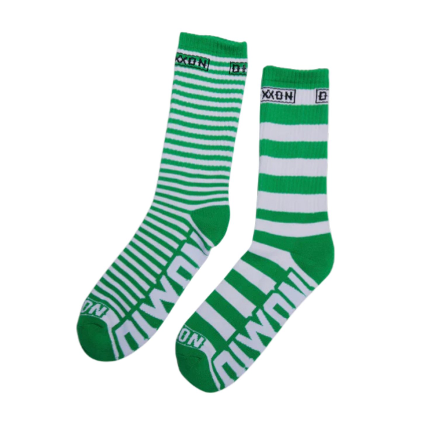 STRIPER CREW SOCKS GREEN/WHITE