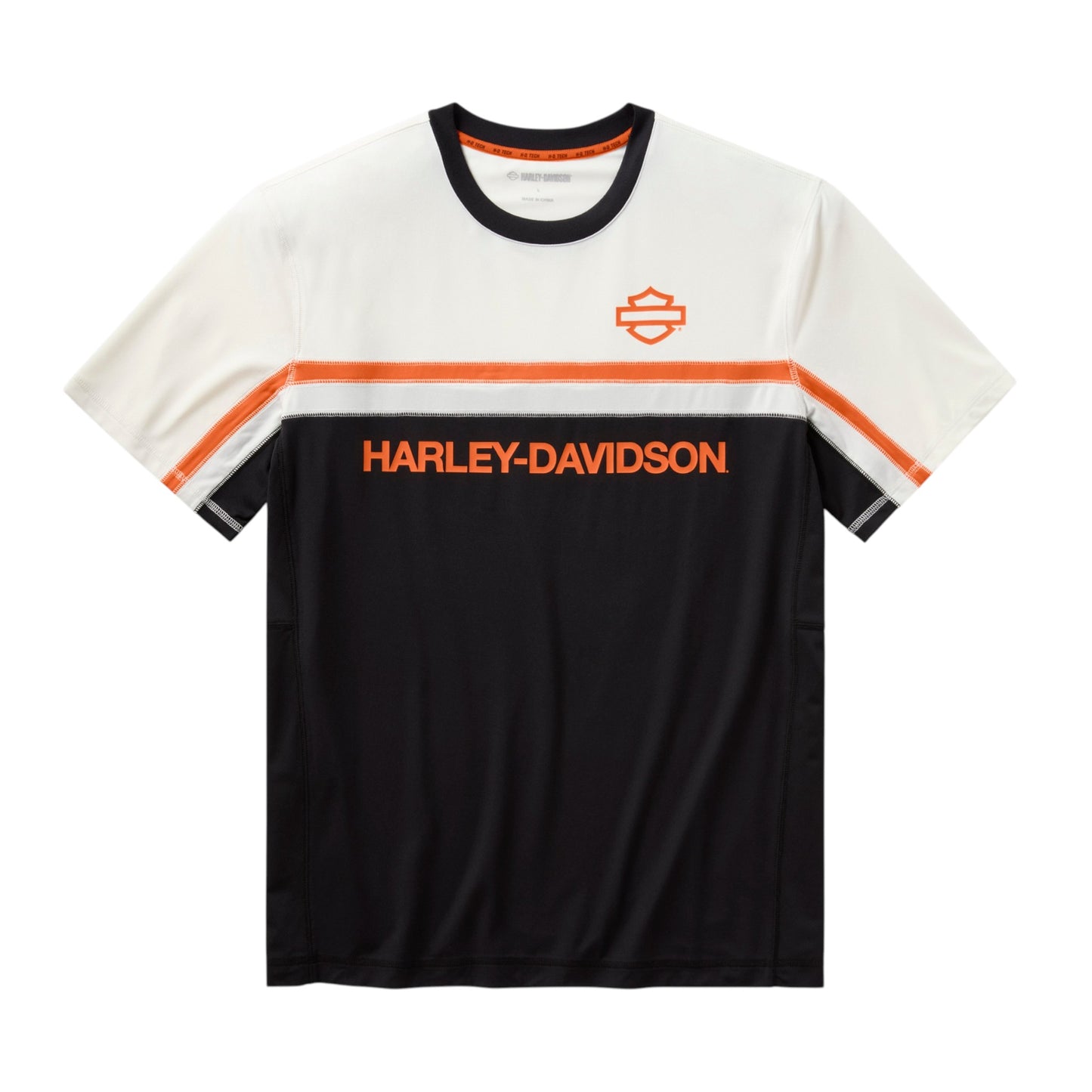 H-D TECH VENTED SHORT SLEEVE KNIT CREW