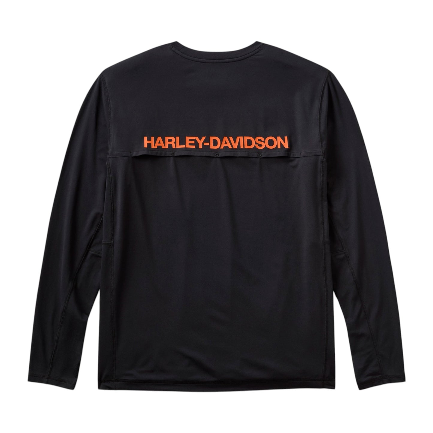 H-D TECH VENTED LONG SLEEVE KNIT CREW - BLACK