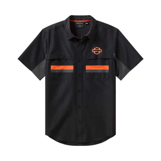 H-D TECH VENTED SHORT SLEEVE SHIRT - BLACK