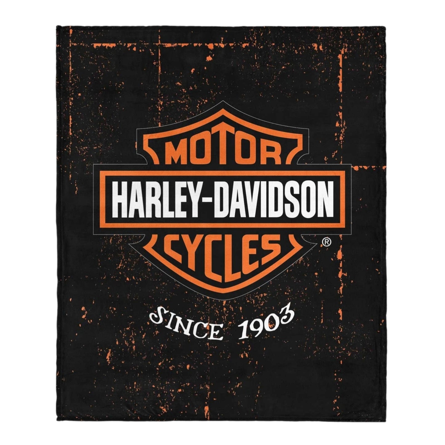 HARLEY-DAVIDSON INDUSTRIAL BAR & SHIELD SILK TOUCH THROUW BLANKET