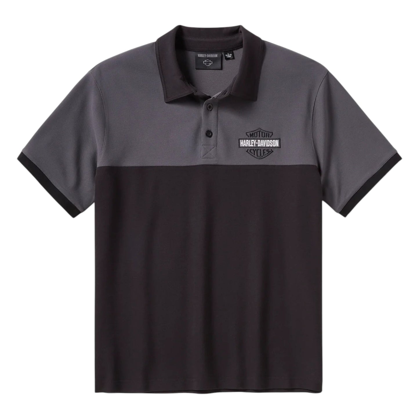 H-D ESSENTIAL BAR & SHIELD COLORBLOCK POLO