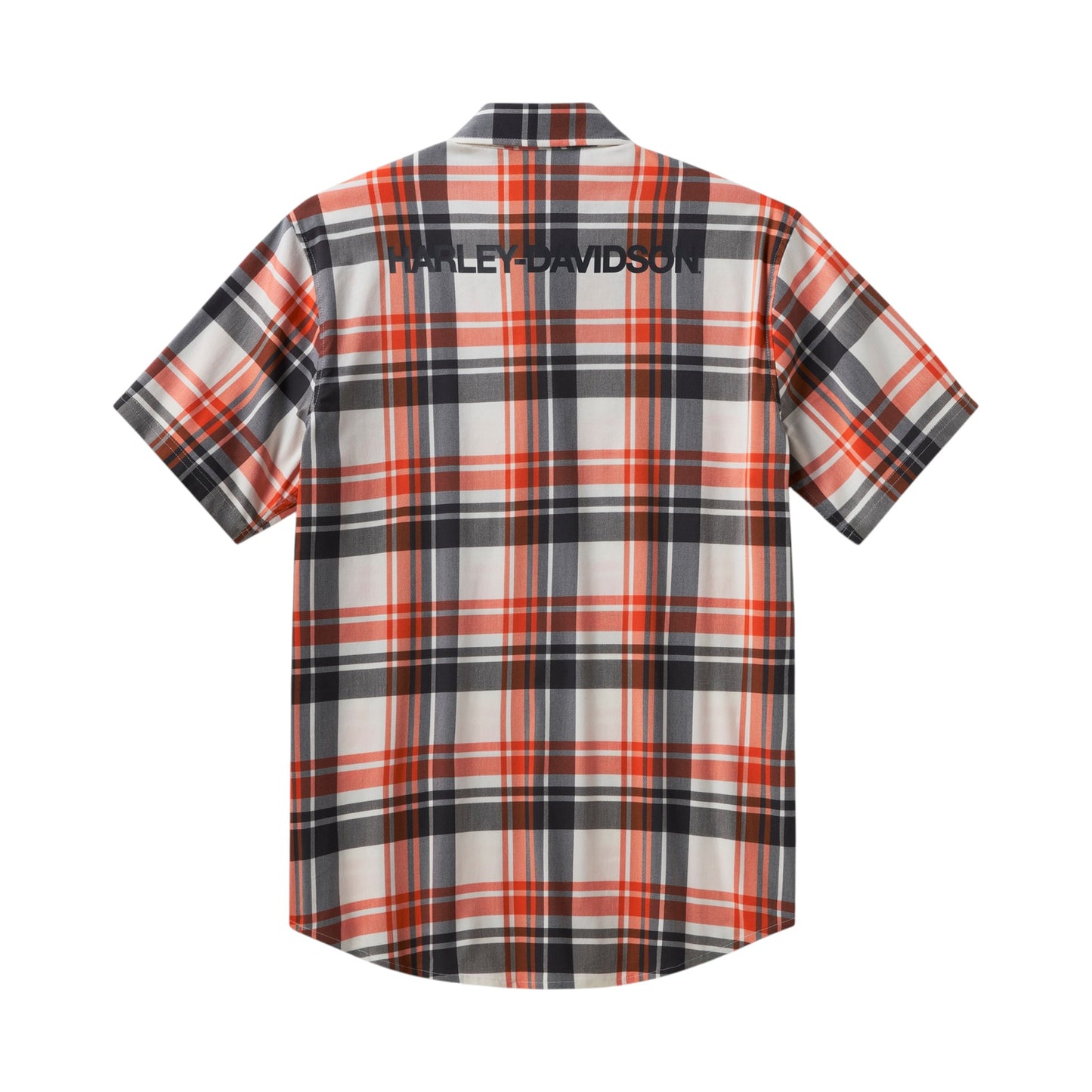 H-D TECH COOLMAX PLAID SHIRT - ORANGE PLAID