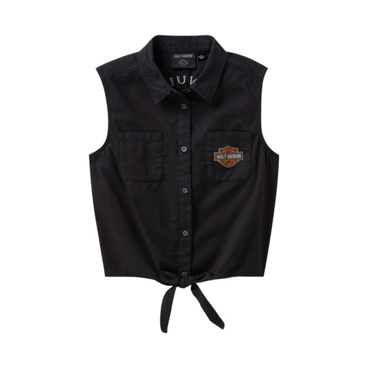 H-D ESSENTIAL TIE FRONT TOP