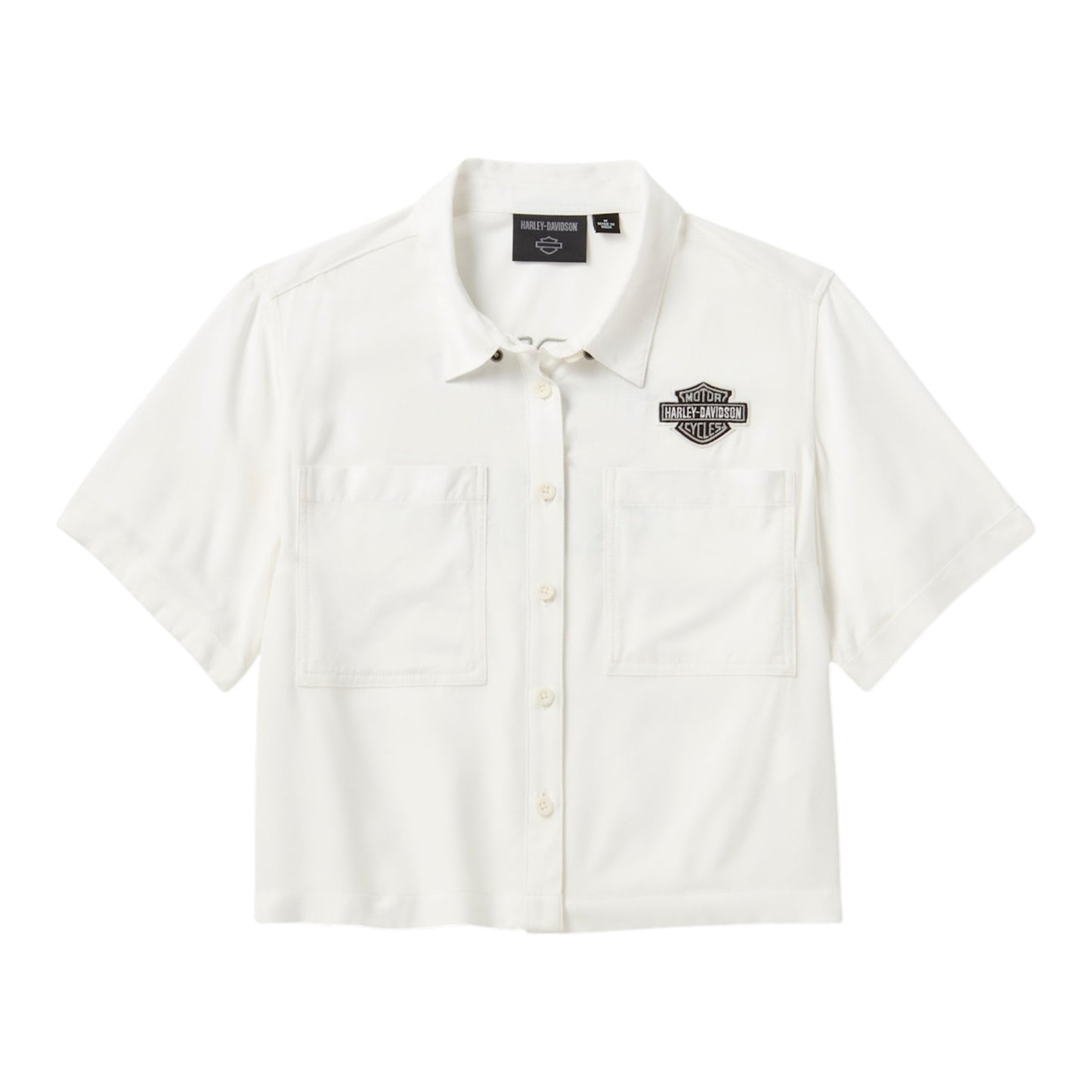 H-D ESSENTIAL BOXY WOVEN TOP - WHITE