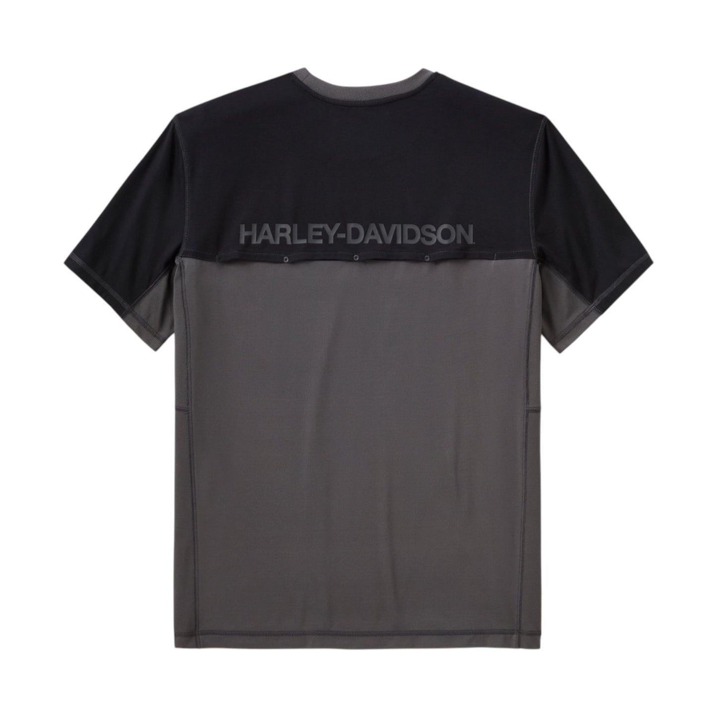 H-D TECH COLORBLOCK VENTED TEE - ASPHALT GREY