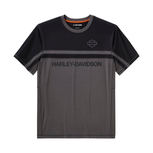 H-D TECH COLORBLOCK VENTED TEE - ASPHALT GREY
