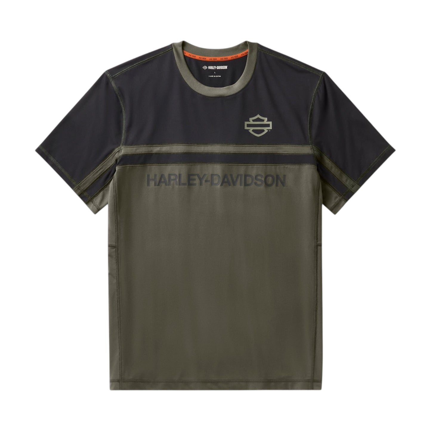 H-D TECH COLORBLOCK VENTE TEE - GREEN