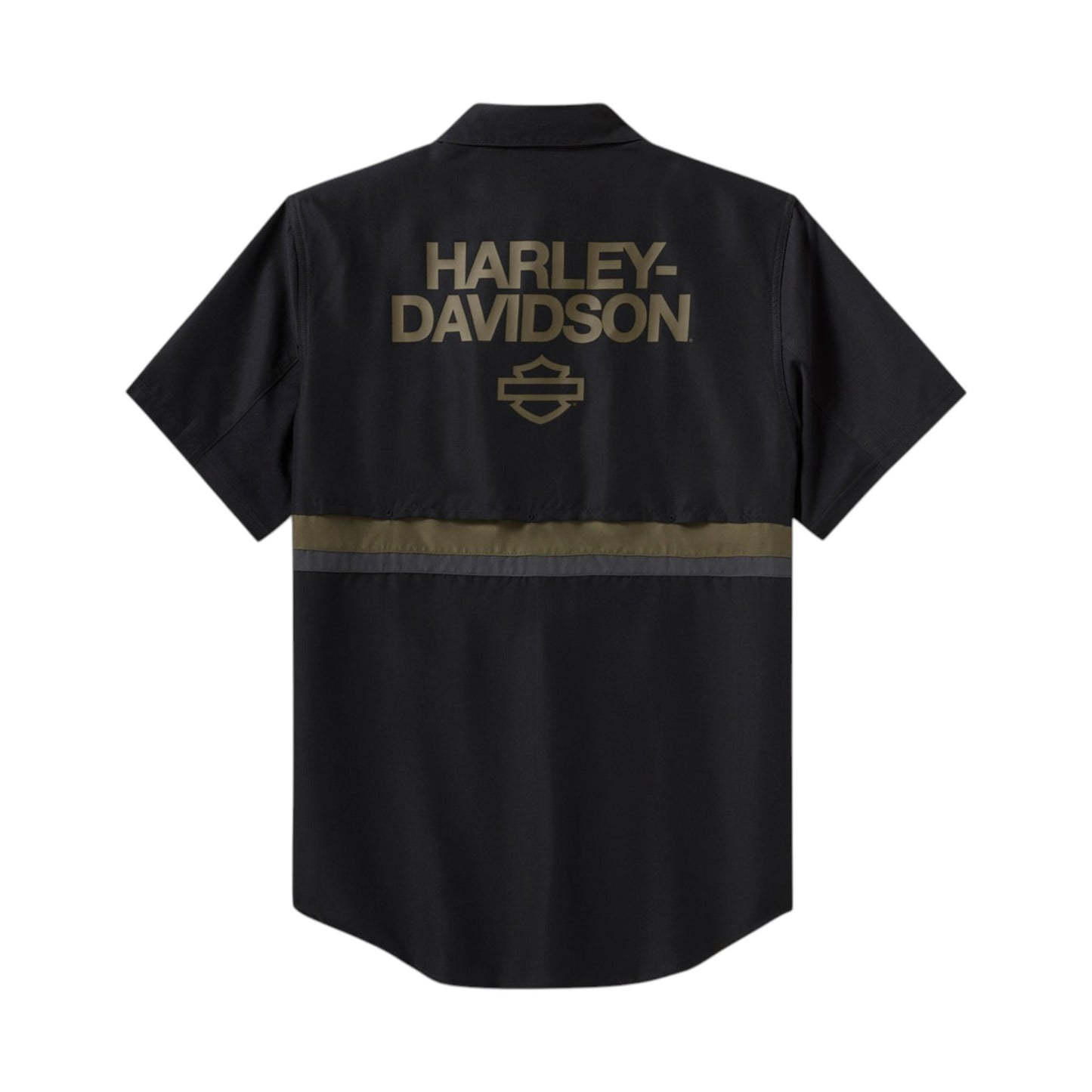 H-D TECH VENTED SHORT SLEEVE SHIRT - BLACK/GREEN