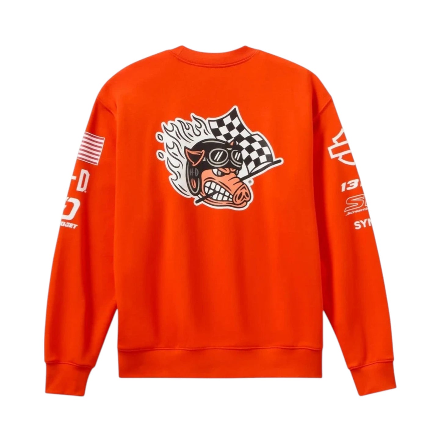 FACTORY RACING FAST JOHNNIE CREWNECK FLEECE - ORANGE