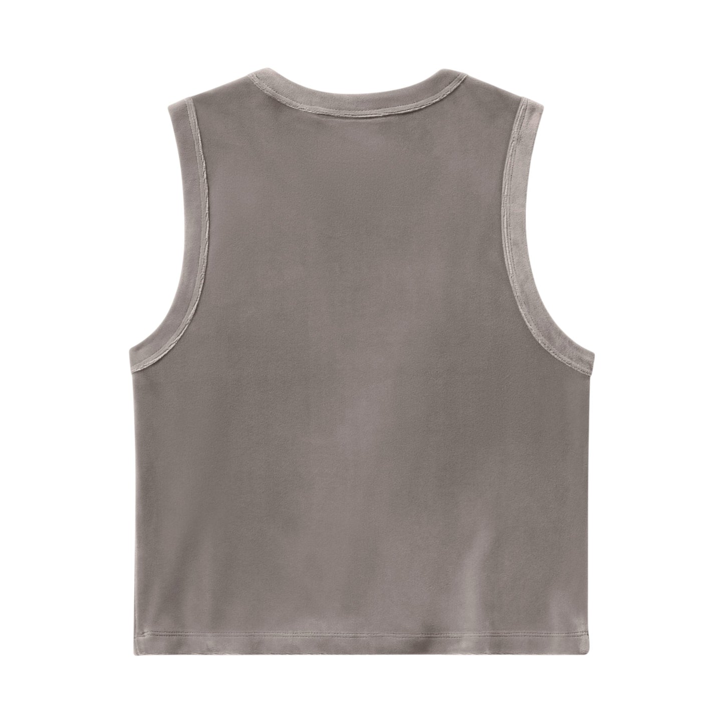VELOUR CREW NECK TANK