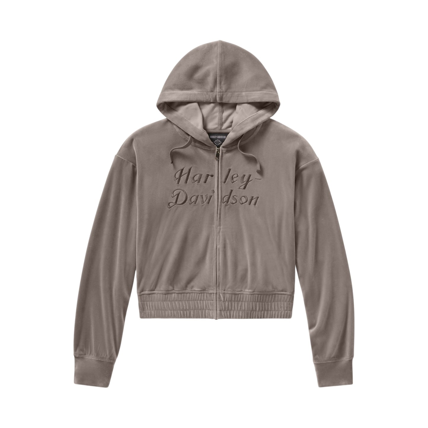 VELOUR ZIP HOODIE