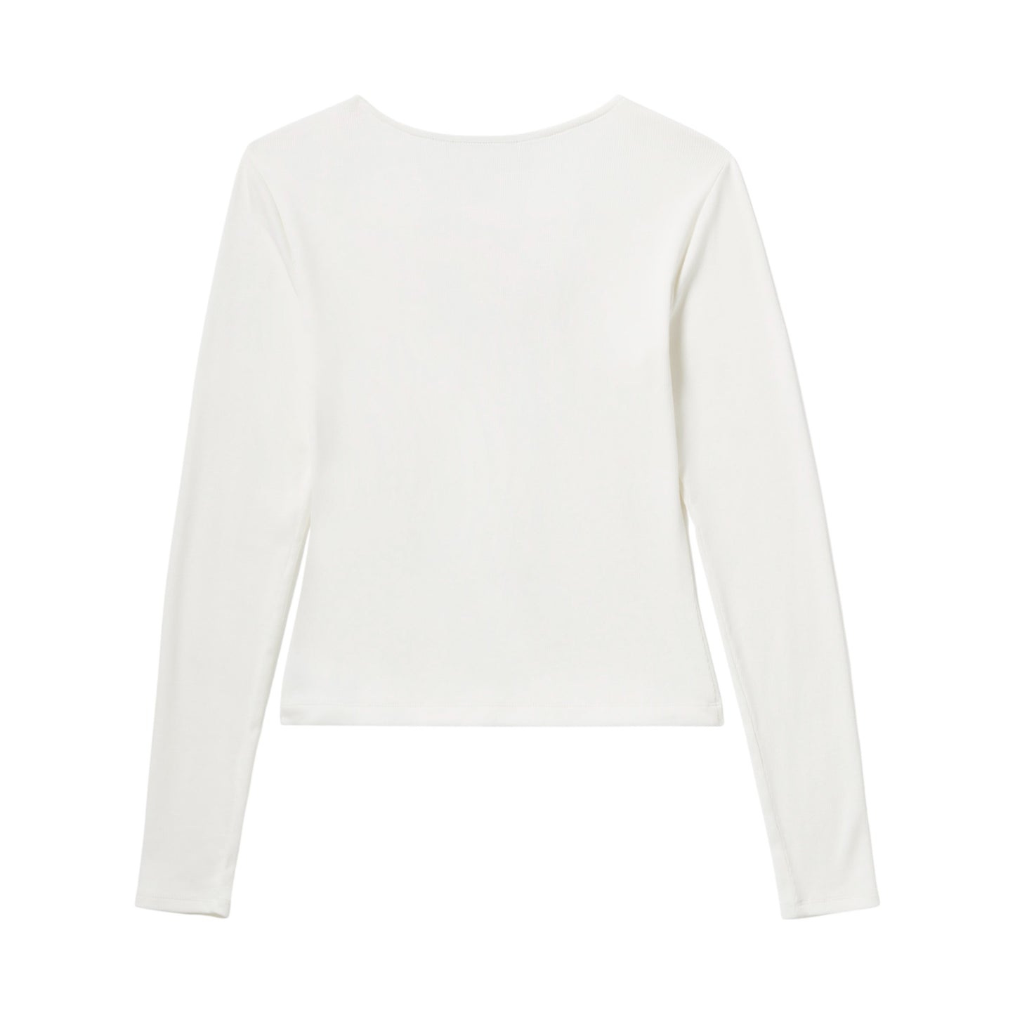 LACE UP LONG SLEEVE TOP - WHITE