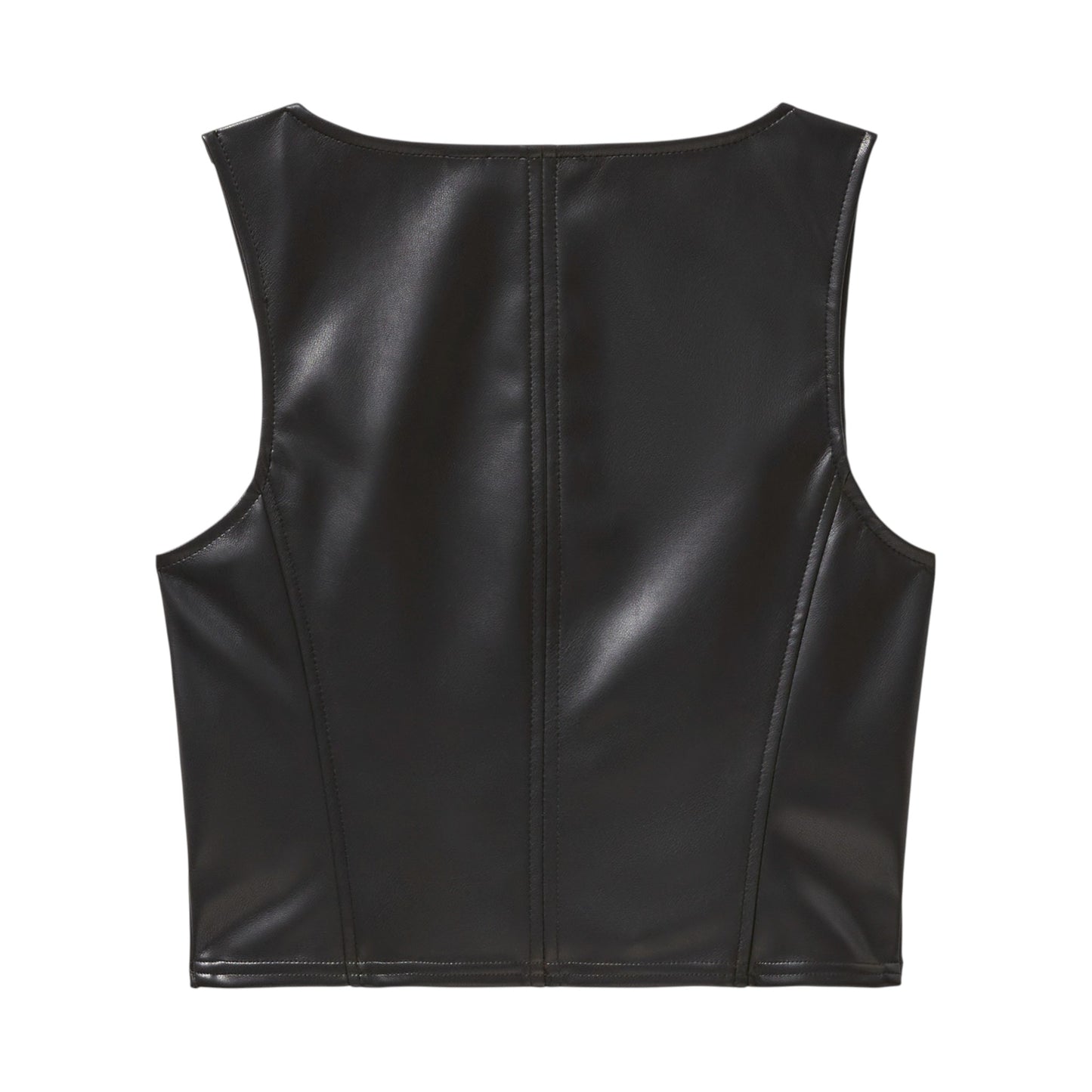 ZIP ME UP FAUX LEATHER BUSTIER