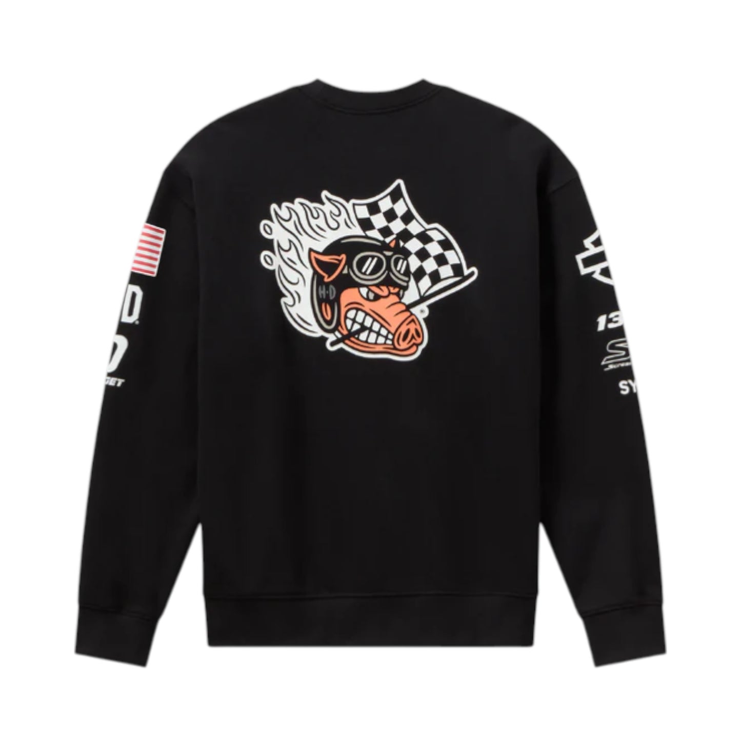 FACTORY RACING FAST JOHNNIE CREWNECK FLEECE - BLACK